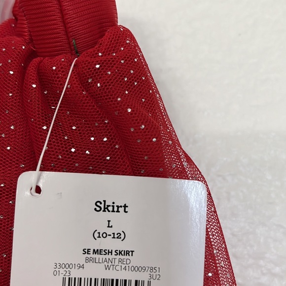 Way to Celebrate Valentines Girl Tutu Mesh skirt L(10-12) Brilliant Red - Picture 7 of 9